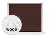 Brama LPU 42 4000 x 2250 mm, Przetłoczenia S, Woodgrain, kolor RAL 8028 brązowy + prowadzenie Z